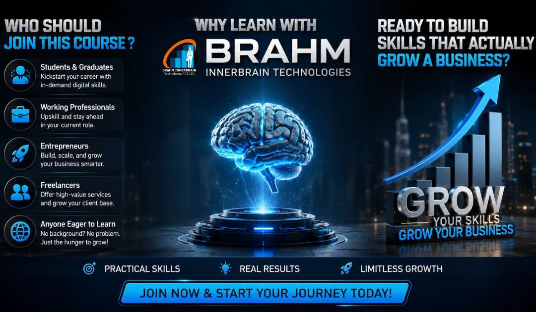 Digital marketing course growth strategy by Brahm Innerbrain Technologies Ahmedabad